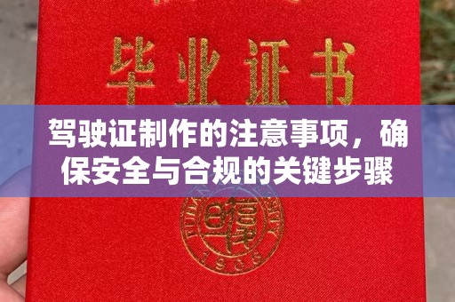 永和驾驶证制作的注意事项，确保安全与合规的关键步骤