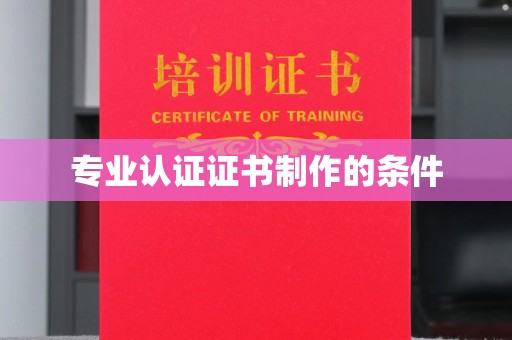 永和专业认证证书制作的条件